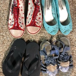 Girls Sz 12 shoes lot of 4 pairs for one price